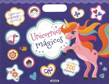 Unicornios mágicos "Colorea y pega"