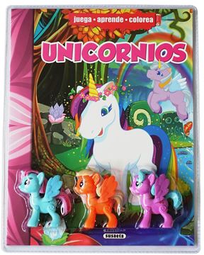 Unicornios "Juega, aprende y colorea. Con tres unicornios"