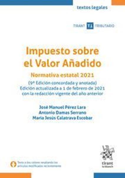 Imagen de Impuesto sobre el Valor Añadido. Normativa Estatal 2021, 9ª Ed, 2021