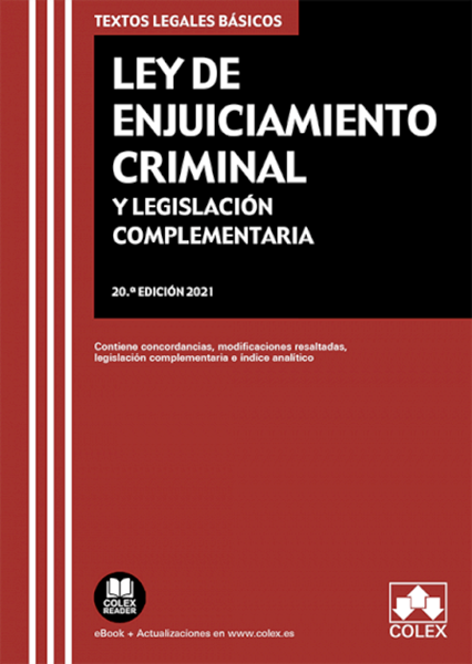 Imagen de Ley de Enjuiciamiento criminal y legislación complementaria, 20ª ed, 2021