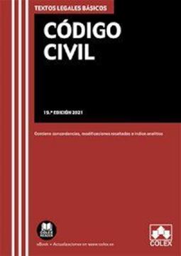 Imagen de Código Civil, 19ª ed, 2021 "Texto legal básico con concordancias, modificaciones resaltadas e índice"