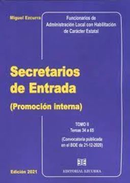 Imagen de Secretarios de Entrata (Promoción Interna) 2 Tomos, 2021