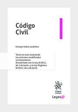 Imagen de Código Civil 2021 (Anillas) "Incluye índice analítico. Texto en azul resaltando los artículos modificados"