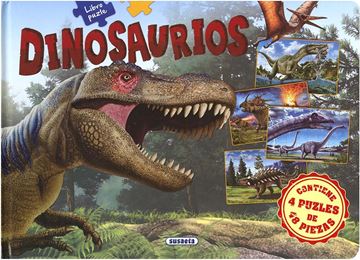 Dinosaurios "Libro puzle. Contiene 4 puxles de 48 piezas"