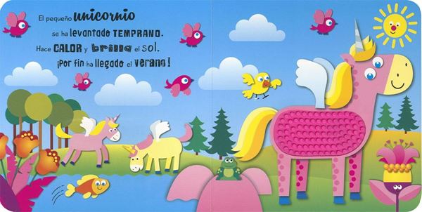 El pequeño unicornio en verano