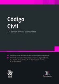 Imagen de Código Civil 27ª Edición anotada y concordada, 2022