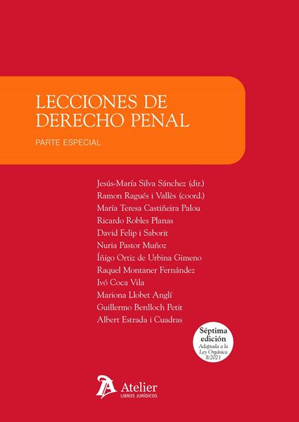 Imagen de Lecciones de derecho penal. Parte especial, 7ª ed, 2021