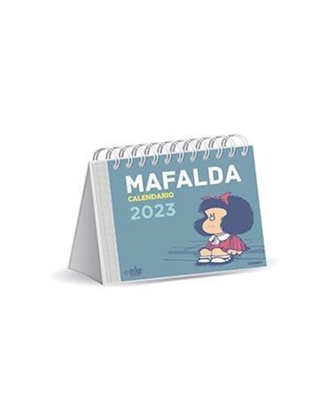 Calendario 2023 Mafalda Escritorio-Azul Claro