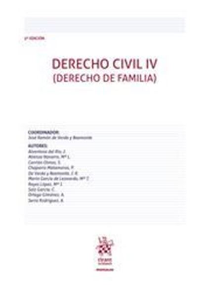 Imagen de Derecho civil IV (Derecho de familia), 5ª Ed, 2022 (Agotado - reimpresión en breve)