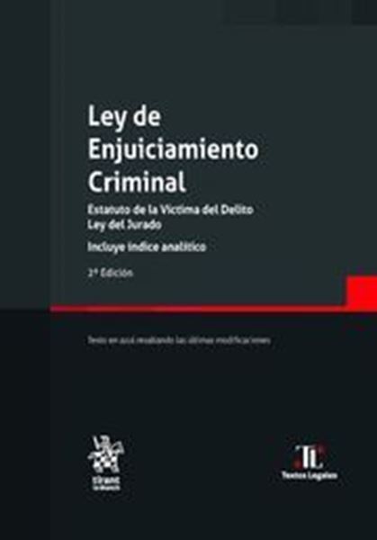 Imagen de Ley de Enjuiciamiento Criminal. Estatuto de la Víctima del Delito. Ley del Jurado, 2ª ed, 2022 "Incluye índice analítico. (Anillas)"