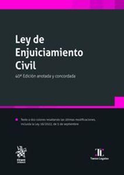 Imagen de Ley de Enjuiciamiento Civil, 40ª ed, 2022 "Anotada y concordada"