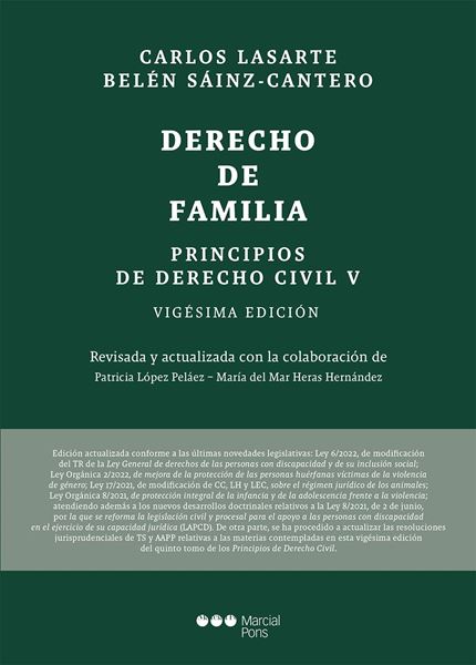 Principios de derecho civil. Derecho de Familia , 20ª ed, 2022 "Tomo V"