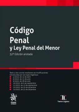 Imagen de Código Penal y Ley Penal del Menor, 32ª Ed, 2023