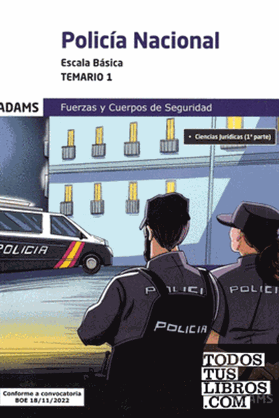 Imagen de Temario 1 Policía Nacional. Escala Básica (2 Tomos), 2023 "Fuerzas y Cuerpos de Seguridad"
