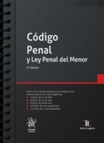 Imagen de Código Penal y Ley Penal del Menor (anillas), 2ª ed, 2022