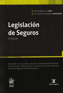 Imagen de Legislación de seguros, 5ª ed, 2022