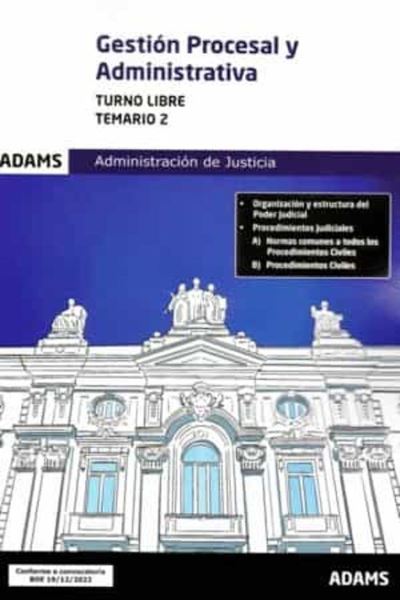 Imagen de Temario 2 Gestión Procesal y Administrativa Administración de Justicia, 2023
