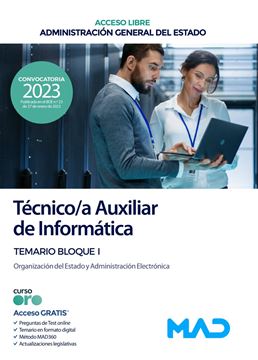 Imagen de Temario (Bloques I y II) Técnicos Auxiliares de Informática Administración General del Estado, 2023