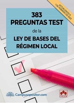 Imagen de 383 preguntas test de la Ley de Bases del Régimen Local
