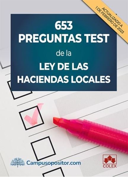 Imagen de 653 preguntas test de la Ley de las Haciendas Locales, 2023