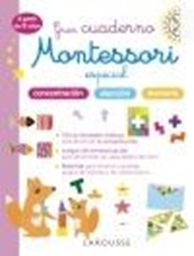 Gran cuaderno Montessori especial concentración, atención y memoria.  "A partir de 3 años"