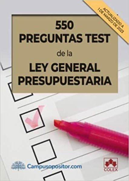 Imagen de 550 Preguntas Test de la Ley General Presupuestaria