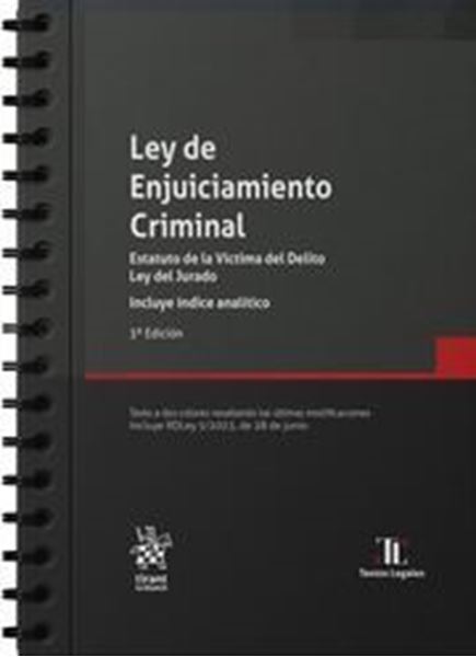 Imagen de Ley de Enjuiciamiento Criminal (Anillas), 3ª Ed, 2023 "Estatuto de la Víctima del Delito. Ley del Jurado. Incluye Índice Analítico"