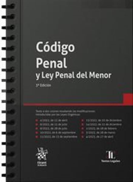 Imagen de Código Penal y Ley Penal del Menor (Anillas), 3ª Ed, 2023