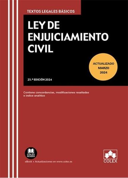 Imagen de Ley de Enjuiciamiento Civil 25º Ed. 2024 "Contiene Concordancias, Modificaciones Resaltadas e Índice Analítico"