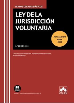Imagen de Ley de la Jurisdiccion Voluntaria 6ª Ed, 2024